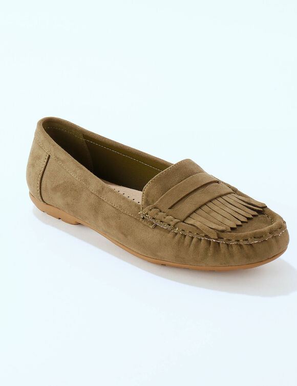 Mocassins souples textile microfibre (kaki) Mocassins souples textile microfibre (kaki)